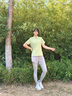 KOLON SPORT/可隆SECO POLO衫 女子吸濕速干T恤防曬UPF50+抗菌短袖 LKPT5MT826-YG 黃綠色 L 170/92A 曬單實(shí)拍圖