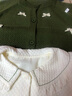 G.DUCKKIDS童裝女童套裝春秋季兒童衣服女小童秋裝連衣裙套裝女孩開衫兩件套 綠色毛衣+連衣裙 90 尺碼1~2歲【 80-90cm】cm 曬單實(shí)拍圖