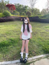辰衣純美式甜妹學(xué)院風(fēng)格子披肩純棉短袖t恤女夏季oversize韓系休閑上衣 白色（純棉優(yōu)質(zhì)版） XL 曬單實(shí)拍圖