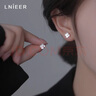 Lnieer999足銀四葉草花朵耳釘女彎鉤耳環(huán)新款2025輕奢高級感養(yǎng)耳洞耳飾 櫻花耳鉤款【通體足銀999】 曬單實拍圖
