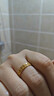 中國黃金（CHINA GOLD）黃金戒指18K金錢幣銅錢戒指招財進寶金戒指送老婆女友七夕禮物 約0.9g【15圈口】 曬單實拍圖