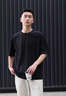 WASSUP HERMU短袖男女夏季滿天星半袖寬松休閑百搭圓領(lǐng)T恤休閑運(yùn)動(dòng)學(xué)生上衣服 黑色 XL（推薦140-160斤） 曬單實(shí)拍圖