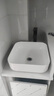 科勒（KOHLER）方形臺上盆家用洗手盆單盆陶瓷洗臉盆小尺寸藝術(shù)盆洗手池面盆 5號盆46X33配帶下水+黑色四方龍 曬單實拍圖