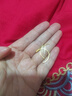 蒂蔻（Tico）足金999心心相印黃金戒指女愛心5G硬金開口實(shí)心素圈戒指生日禮物 曬單實(shí)拍圖