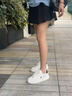 Calvin KleinJeans25女士復古ck皮革拼接印花厚底休閑運動(dòng)板鞋禮物YW01769 01W-白色/黑色 37 曬單實(shí)拍圖