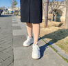 DAPHNE達(dá)芙妮真皮小白鞋女內(nèi)增高2025春季新款厚底熊貓面包鞋軟底舒適休閑女鞋 米白 37 曬單實(shí)拍圖