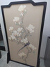 中式花鳥屏風隔斷實木玄關(guān)入戶風水遮擋禪意布藝臥室家用移動座屏 E款 新西蘭樟子松1扇80*180CM 曬單實拍圖