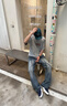 WASSUP TIGER牛仔褲男加長褲子男高個子中學(xué)生高中生青少年190寬松春秋春裝 復(fù)古藍（110褲長） L 曬單實拍圖