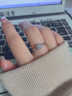 Grace GirlPt950鉑金戒指女一克拉培育鉆石鉆戒訂婚求婚情人節禮物送女友 30分培育鉆石戒指 曬單實(shí)拍圖
