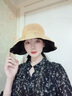 CARNEGIE&KEITH遮陽帽女2025新款女士漁夫帽大帽檐遮臉旅行黑膠防紫外線防曬帽女 卡其色（黑膠防紫外線UV50+） 曬單實(shí)拍圖