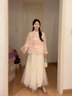 RUIQIUER新中式連衣裙女夏季新款女裝改良國風(fēng)小個(gè)子時(shí)尚氣質(zhì)法式套裝裙子 套裝 S 曬單實(shí)拍圖