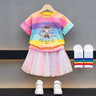 皮爾卡丹（pierre cardin）童裝哪吒衣服女童套裝夏季2025新款男童哪咤短袖短褲兒童兩件套潮 娜扎兒童衣服-女童套裝不帶襪子 90 尺碼1~2歲【 80-90cm】 曬單實拍圖