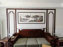 蘇繡花開(kāi)富貴新中式客廳裝飾畫(huà)沙發(fā)背景墻畫(huà)牡丹刺繡成品掛畫(huà)手工 《花開(kāi)富貴》蘇繡畫(huà) 85x205cm 高端立體實(shí)木框 曬單實(shí)拍圖
