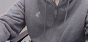 哈吉斯（HAZZYS）男裝 純棉夾克針織拉鏈開衫衛(wèi)衣連帽外套男ASVZU0BDX28 灰色GE XL (180/100A 50) 曬單實(shí)拍圖