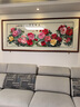 傾尚玉磁蘇繡客廳畫(huà)平針繡成品掛畫(huà)牡丹花開(kāi)富貴純手工蘇州刺繡畫(huà)蘇繡掛畫(huà) 【花開(kāi)富貴】裝框90x210cm 畫(huà)心60x170cm 曬單實(shí)拍圖
