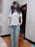 迪士尼（Disney）女童褲子春秋2025新款兒童直筒牛仔褲大童初中生夏季薄款闊腿長褲 藍色夏季薄款 170 （建議身高155-165CM） 曬單實拍圖