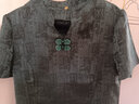 羅蒙（ROMON）媽媽夏裝短袖T恤中年女裝洋氣上衣服中老年夏季氣質(zhì)中式雪紡套裝 綠色 3XL (推薦120-130斤) 曬單實(shí)拍圖