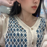 迪后（Dirholl）品牌和田玉竹節(jié)耳環(huán)女士氣質(zhì)高級(jí)感耳飾送女友七夕情人節(jié)生日禮物 有你竹夠耳環(huán)-白金色+精美禮盒 曬單實(shí)拍圖
