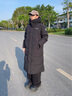 波司登（BOSIDENG）90絨長(zhǎng)款羽絨服男女情侶款連帽防風(fēng)冬季保暖厚外套 【店長(zhǎng)推薦】黑色8056 L 170/92A 曬單實(shí)拍圖