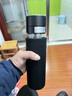 瓷許CIXU高檔茶水分離杯雙層高硼硅玻璃杯茶杯男女車載泡茶杯一鍵開蓋水杯 紳士黑550ml雙層速開杯 曬單實(shí)拍圖