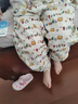 幼歌（YOUGE）【冰瓷棉】夏嬰幼兒陽(yáng)光小熊清涼冰瓷棉童趣印花防蚊褲兩件套 米底字母小熊褲子 110 cm 曬單實(shí)拍圖