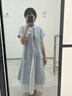 FSHE法式甜美條紋短袖襯衫連衣裙女夏季海邊度假風氣質(zhì)寬松顯瘦A字裙 襯衫裙+半身裙【兩件套】 L :【建議106到120斤】 曬單實拍圖