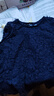 HOLLISTER24春夏款美式修身蕾絲圓領(lǐng)長袖T恤小衫女裝KI339-3765 海軍藍(lán) M (165/92A) 曬單實(shí)拍圖
