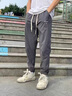 網(wǎng)眼冰絲休閑褲男夏季薄款寬松束腳潮流運(yùn)動(dòng)九分長(zhǎng)褲子男2025新款 0775-666黑色 L 【100-120斤】 曬單實(shí)拍圖