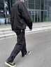 MOJIANSHI特大碼男鞋2025春夏新款小眾皮面德訓鞋 厚底增高運動休閑板鞋男 黑色 46 曬單實拍圖