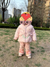童泰（TONGTAI）女寶寶棉褲冬季夾棉女童新中式薄棉褲子女孩微喇長(zhǎng)褲粉色90cm 曬單實(shí)拍圖
