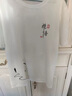 OEHE冰絲短袖t恤男士夏季薄寬松半袖T學(xué)生休閑男裝上衣服五分袖打底衫 白色 XL 曬單實(shí)拍圖