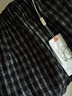啄木鳥(niǎo)品牌 毛呢千鳥(niǎo)格子半身裙女2025秋冬加絨加厚過(guò)膝中長(cháng)款直筒開(kāi)叉 黑色不加絨 XL 119-131斤 曬單實(shí)拍圖