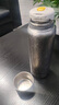 瓷許CIXU鈦杯純鈦保溫杯男士大容量便攜肩背帶燜茶杯子飲用水杯女水壺戶外 冰川藍(lán)-禮盒裝450ml 曬單實(shí)拍圖