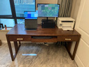 月影梳桐中古風(fēng)黑胡桃木實(shí)木書(shū)桌組合臥室書(shū)房電腦桌簡(jiǎn)約老板辦公桌寫(xiě)字桌 1.4米書(shū)桌 曬單實(shí)拍圖