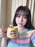 雄沃馳陶瓷馬克杯2024新款水杯帶勺牛奶杯可愛杯子七夕生日禮物 主圖款 蠟筆小新大肚馬克杯手提禮盒+可 曬單實拍圖
