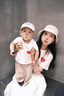 white wheat兒童2024夏季新款純棉母子印花短袖t恤寶寶親子裝母女 米白（兒童款） 90 cm 曬單實拍圖
