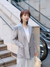 Laurèl【綿羊毛】新款職場通勤西裝女LWD346T05500 薄霧灰 S 160/84A 曬單實拍圖