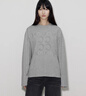 DAZZLE地素 T恤2024秋季新款女裝簡約圓領(lǐng)字母刺繡長袖上衣 白色 03/M 165/88A 曬單實(shí)拍圖
