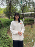 李寧套頭圓領(lǐng)衛(wèi)衣情侶款25夏季新款棉質(zhì)復(fù)古LOGO運動寬松上衣 花灰瓦灰色/棠梨褐-8 XL 曬單實拍圖