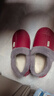卡帝樂(lè )鱷魚(yú)（CARTELO）老人防滑棉鞋冬季保暖居家用防水毛毛女皮面中老年棉拖鞋全包跟男 酒紅色2379 (包跟款) 40/41 【適合39-40的腳】 曬單實(shí)拍圖