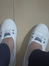 西域駱駝（VANCAMEL）品牌真皮小白鞋女平底板鞋鞋子百搭女士單鞋軟底女鞋懶人鞋真皮鞋 白色 36 曬單實拍圖