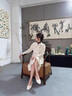 NINE WEST品牌方圓扣平底單鞋女2025新款淺口法式女鞋粉色36 曬單實(shí)拍圖
