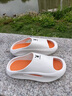 花花公子（PLAYBOY）拖鞋男鞋2026夏季一字拖鞋男士透氣舒適家居涼鞋 白橘  40 /41 曬單實(shí)拍圖