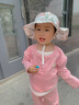 蒂樂(lè )嬰兒帽子夏季天薄款男女童遮陽(yáng)帽寶寶防曬帽兒童太陽(yáng)帽漁夫帽 森林小鹿【帽檐款 UPF50+防曬】 建議3-8歲（頭圍52cm） 曬單實(shí)拍圖