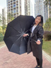 小米（MI）同款全自動(dòng)雨傘輕奢高級(jí)感純色遮陽(yáng)傘女生高顏值雨傘 尊貴黑 24骨全自動(dòng) 晴雨兩用傘 曬單實(shí)拍圖