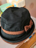 九州絲羽春秋天帽子女?huà)寢尡】畈济毙蓍e漁夫帽中老年人盆帽夏季卷邊遮陽(yáng)帽 黑色 可調節 曬單實(shí)拍圖