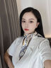 MITHAOL KUSC真絲絲巾桑蠶絲100%絲綢女士方巾生日禮物送媽媽婆婆 淡雅花鳥(niǎo)【心想事