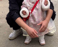 江博士學(xué)步鞋步前鞋冬季男女加絨保暖兒童健康鞋B13244W005米/粉紅22 曬單實(shí)拍圖