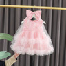 G.DUCKKIDS女童連衣裙夏季新款洋氣公主裙女寶寶周歲背心裙禮服蛋糕裙帶頭紗 粉色 80 尺碼建議6-9個(gè)月14-20斤cm 曬單實(shí)拍圖