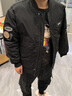 啄木鳥(niǎo)（TUCANO）棒球領(lǐng)夾克男2026春秋季新款美式工裝外套男裝大碼棉衣休閑衣服 黑色 XL 【適合145-160斤】 曬單實(shí)拍圖